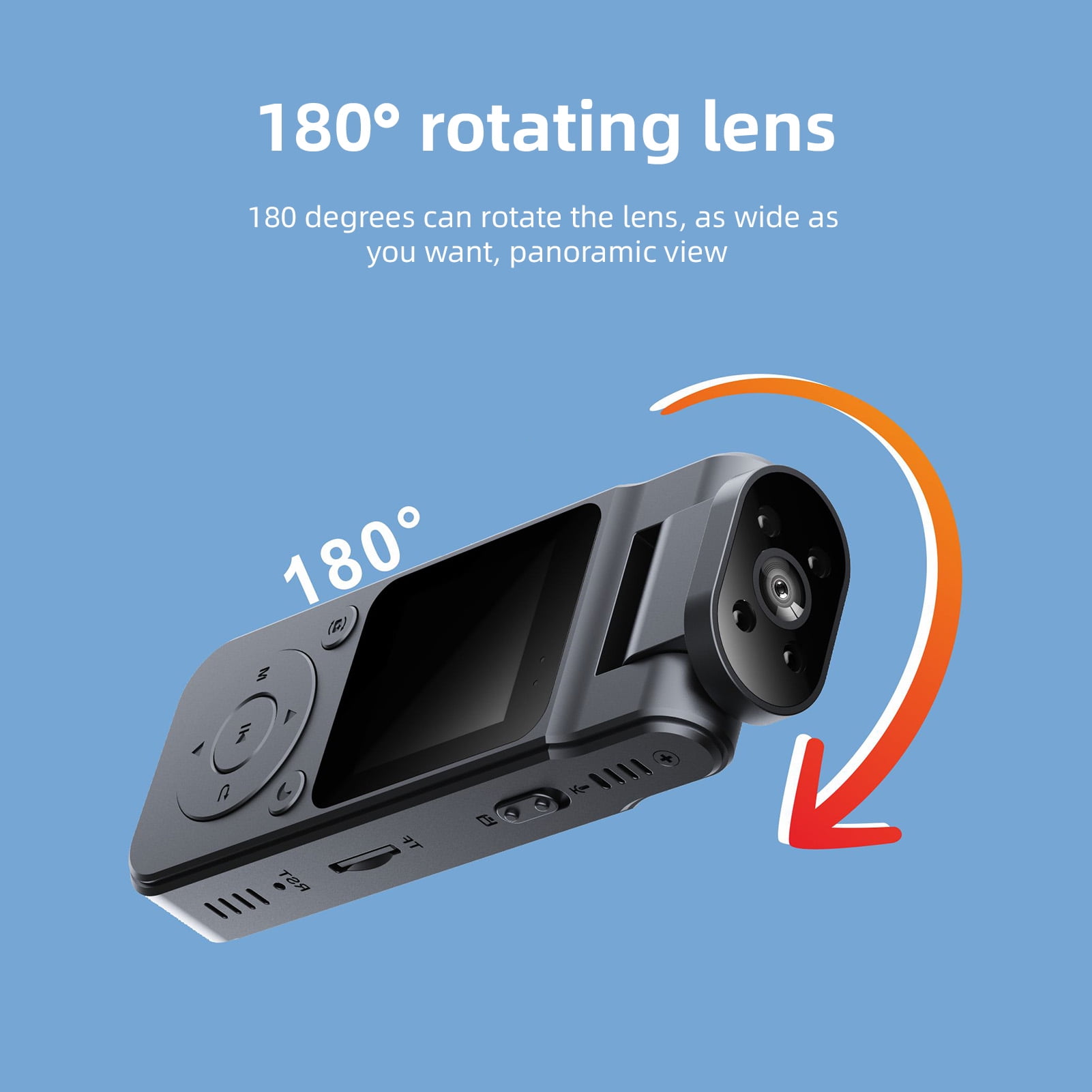 Camcorder,Video Camera Video Clip 180° Rotatable Camera With And 4k Lens And Rotatable Clip Body Camera 4k Video 4k Body Cam Video Rotatable Lens With Clip With Body Audio And Clip Law