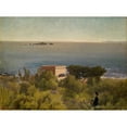 thumbnail image 2 of Ernst Stückelberg 14x11 Gold Ornate Wood Frame and Double Matted Museum Art Print Titled - Mansion at the Seashore, 2 of 4