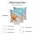 thumbnail image 3 of Waterproof Throw Pillow Covers Set of 2, 18x18 Inch Coastal Starfish Decorative Pillowcases Outdoor Pillow Slip Cushion Covers Set for Couch Tent Simple Summer Nautical Ocean Beach, 3 of 7