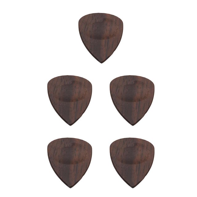 yingyy Delicate Music Instrument Accessory Fitting Comfortale Wooden Playing Tools Beginner Wood Pick for Guitars Type 8 5Set