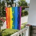 thumbnail image 5 of Easygdp Rainbow Colored Garden Flag Yard Flag Welcome Flag, Double-Sided, Weather Resistant for Outdoor Decor - 28"x40", 5 of 9