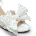 thumbnail image 2 of DREAM PAIRS - Sandalias de tacón con nudo de lazo para mujer, tacón alto y grueso, puntera abierta, correa al tobillo, para boda, fiesta nupcial, 2 of 5
