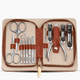 thumbnail image 1 of Set de regalo para cortaúñas, cortaúñas profesionales de acero inoxidable, kits de manicura, pedicura y aseo con estuche de cuero marrón, 1 of 3
