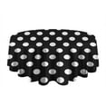 thumbnail image 5 of Polka Dot Black Round Table Cloth,Wrinkle Resistant Table Cover with Polyester,Waterproof Reusable Round Table Cloths for Weeding Birthday Tea Party Decorations (Round,60x60inch), 5 of 6