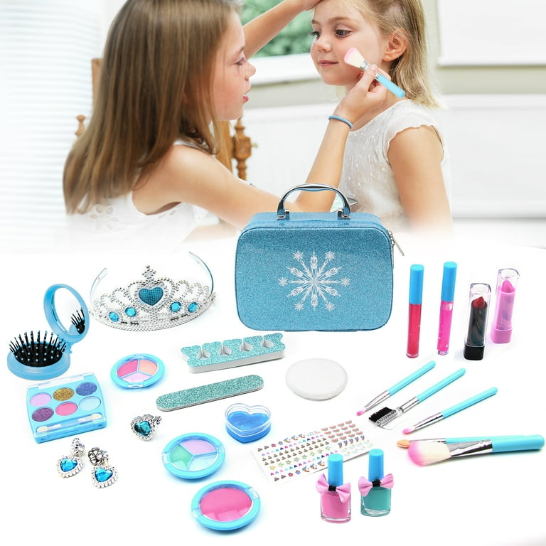 Kids Makeup Kit Toys for Girl, Washable Real Cosmetic Girl Makeup Set