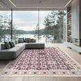 thumbnail image 2 of ODIKA 8'x10' Ultra-Soft Area Rug, Purple Ombre Round Gradient Featuring Symmetrical Petal Motifs None Washable, Bare feet friendly, Silk-Touch for Bedroom, Under Sectional, 2 of 7