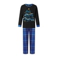 thumbnail image 1 of Christmas Family Pajama Matching Set Letters Print T-shirt Plaid Pants, 1 of 9