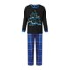 thumbnail image 2 of Pijamas navideños familiares a juego, camiseta de manga larga con estampado de letras y pantalones a cuadros. Ropa de dormir para estar en casa., 2 of 10