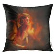 thumbnail image 1 of RYLABLUE 3D Infographie de Salamandre Fille Qui Est Assis Jeter Taie d'Oreiller Housse de Coussin, 1 of 1