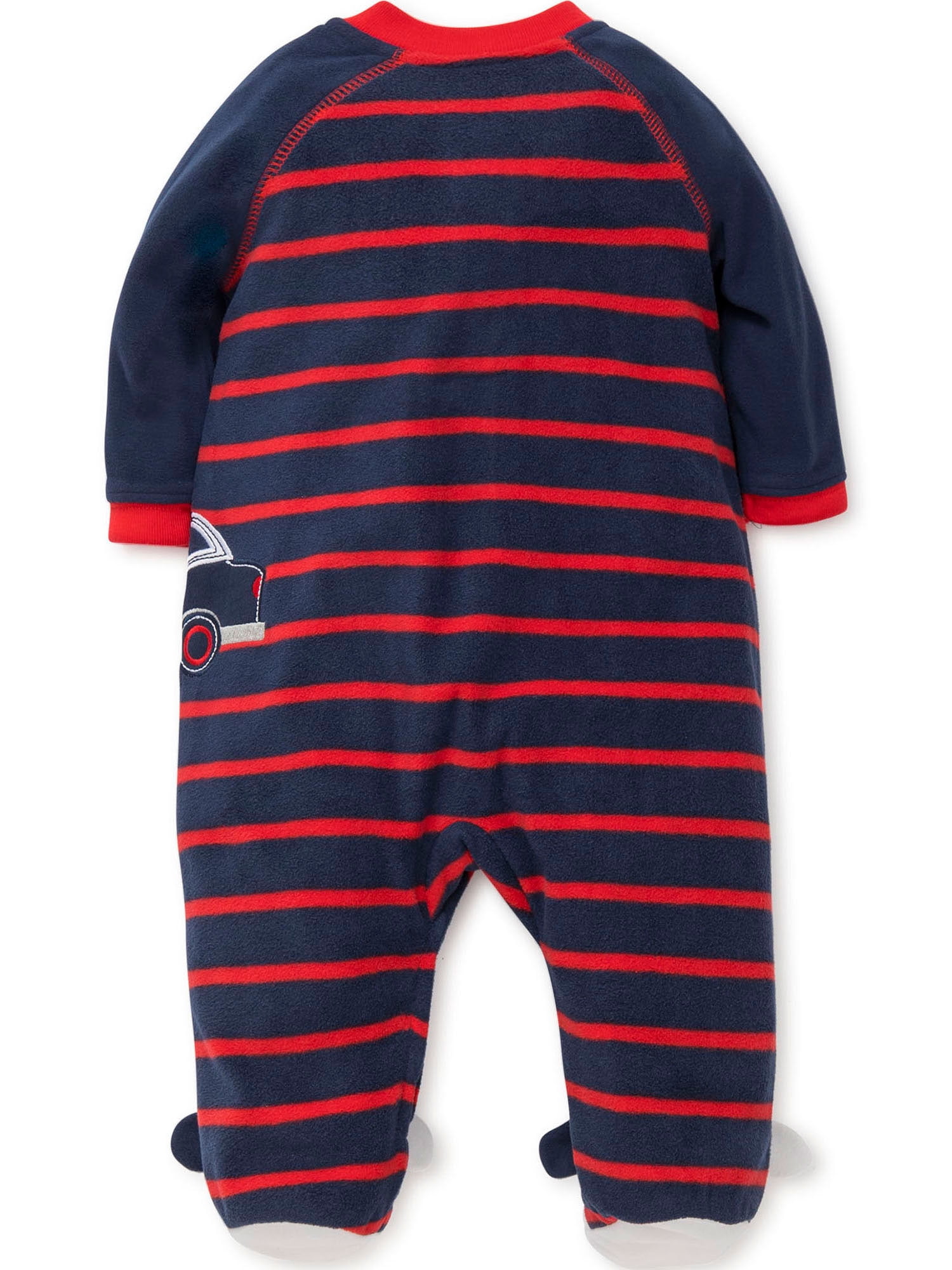 Infant Boys Red Fleece Football Blanket Sleeper Sleep /& Play Footie Pajamas