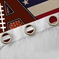 thumbnail image 4 of Manfei Football Letter A Kitchen Curtains, American Flag Rugby Black Out Curtains Pack of 2 (42x63 Each), Brown Red White, 4 of 6