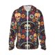 thumbnail image 1 of Fotbe Skulls and Flowers Chaqueta con Protección Solar UPF 50+ para Hombre y Mujer, Camisa con Capucha y Bolsillos-Medium, 1 of 7
