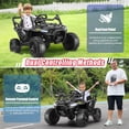 thumbnail image 4 of Funcid 12 Volt Ride on Toys with Remote Control, off-Road Ride on Cars for Kids, Ride on UTV w/ Bluetooth, Power Display, Volume Knob, Max Speed 3.1 MPH, Age 3-6, 2*100W Motors, Seat Belts, Black, 4 of 7