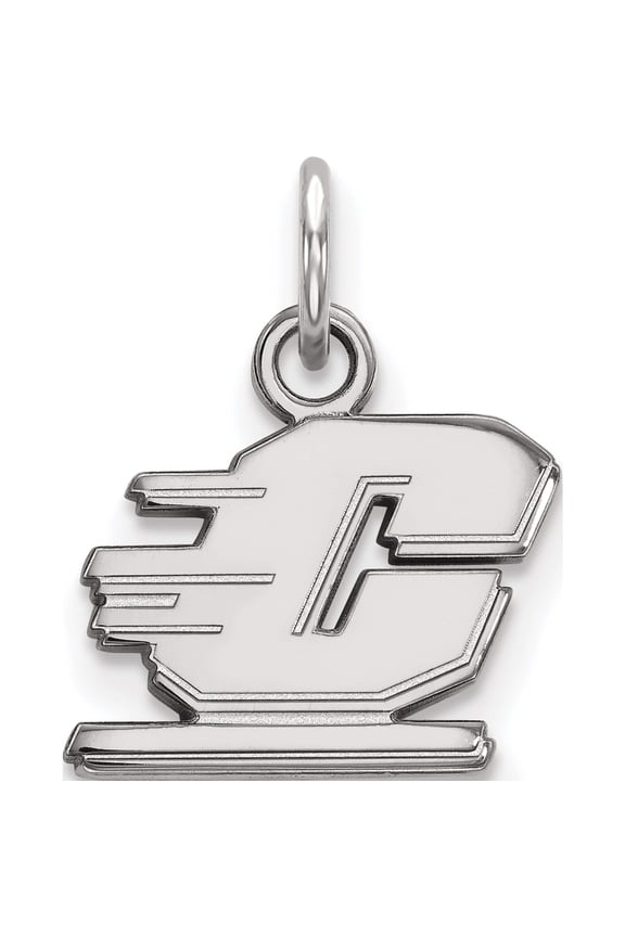 Sterling Silver Rh-Plated Logoart Central Michigan University Xs Pendant (15 X 12) Made In United States ss001cmu