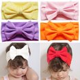 thumbnail image 4 of Grofry Headband Baby Toddler Solid Candy Color Bowknot Bow Stretch Hair Band Accessory, 4 of 6