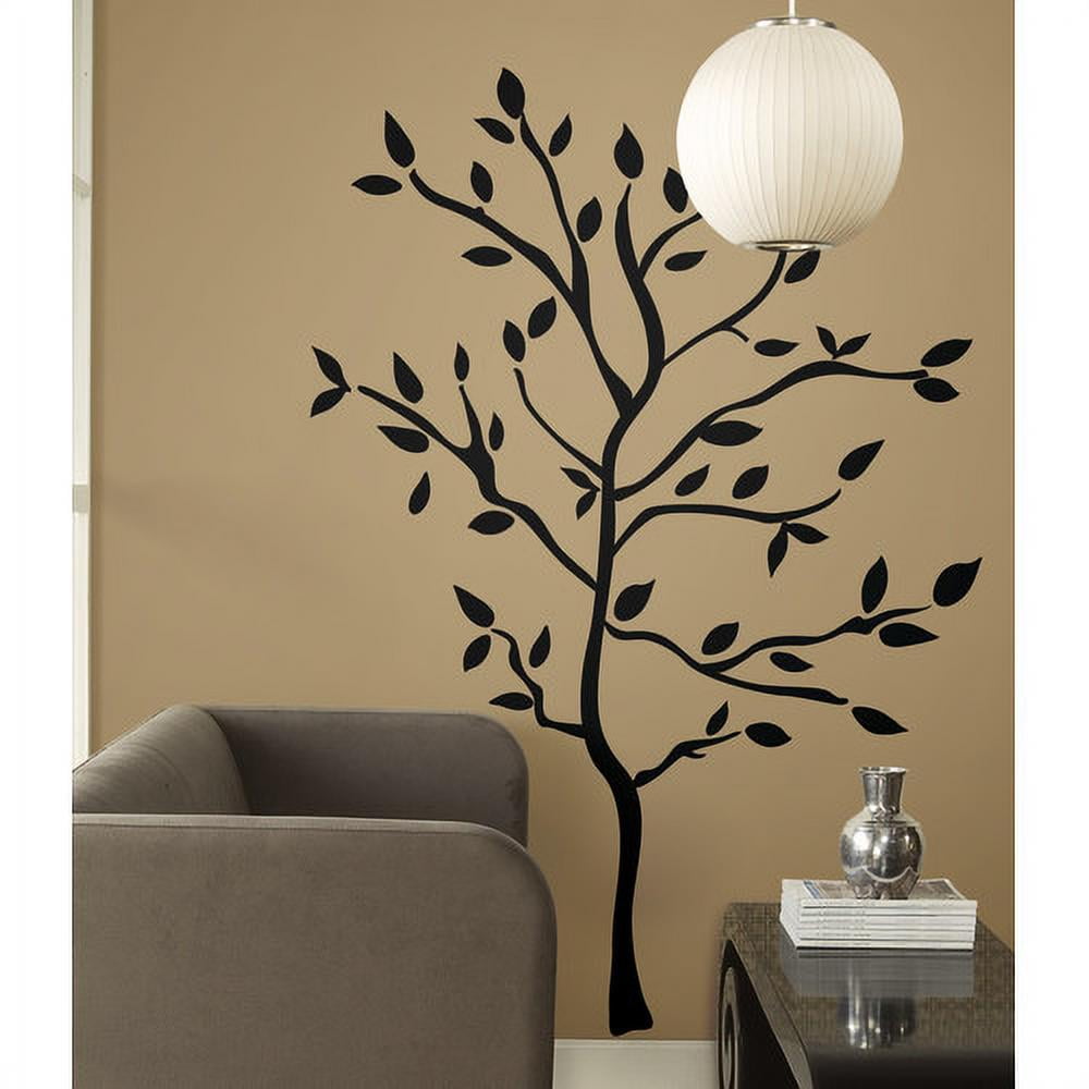 3D Trees Silhouette Door Stickers Mural Photo Wall Sticker Decal Wall Wallpaper 