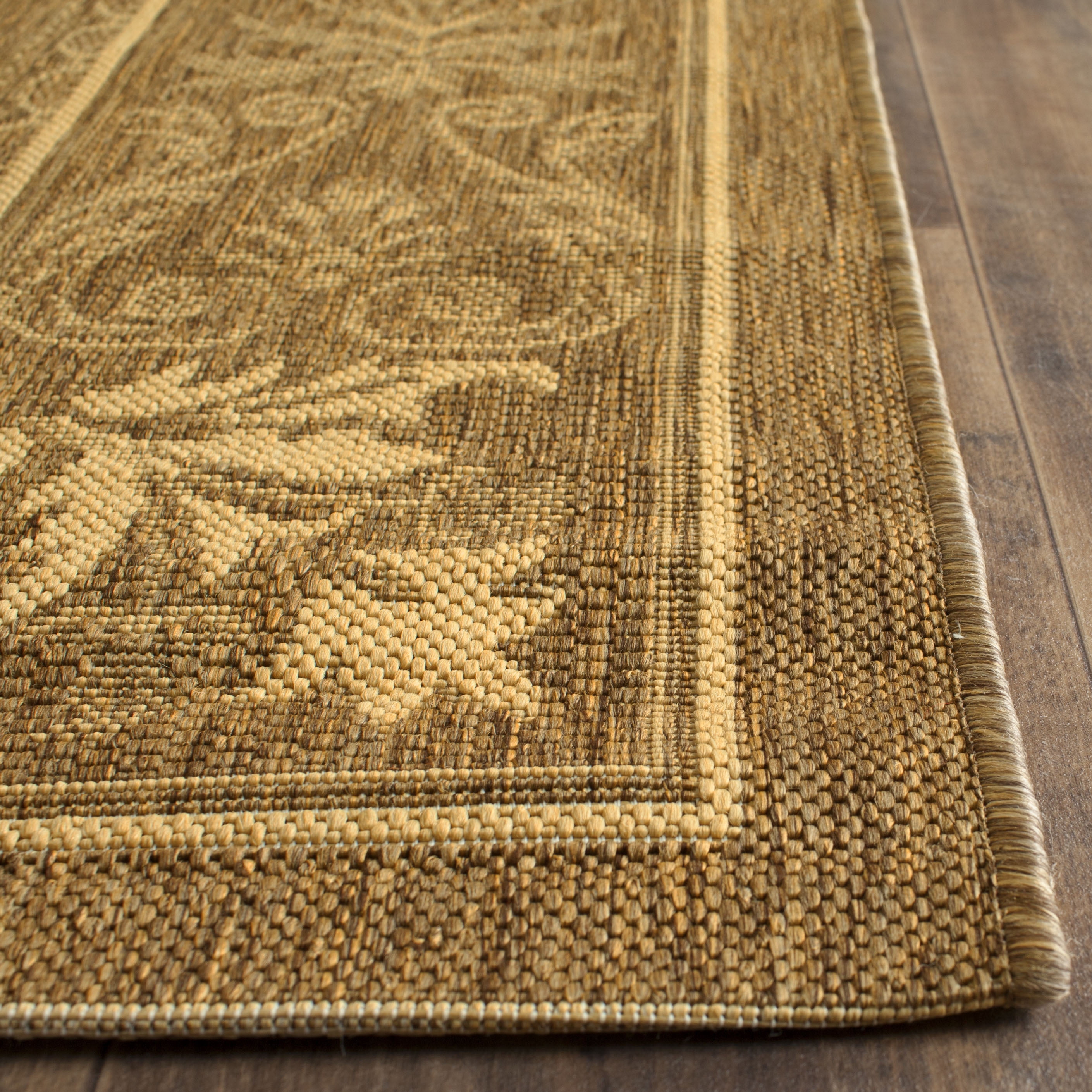 Safavieh Courtyard Derek Oriental Indoor/Outdoor Area Rug, Brown/Natural, 6'7" x 6'7" Square