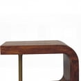 thumbnail image 2 of Solid Mango Wood Chestnut Nightstand with Brass Accents, 2 of 9