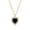 BLACK, variant on JEWELRY 18K Yellow Gold-Plated Stainless-Steel Heart Shape Zircon Pendant Necklace Women 18"- Color Red