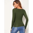 thumbnail image 2 of T-shirt Basique à Manches Longues et Slim pour Femme, 2 of 4