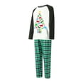 thumbnail image 4 of Family Matching Christmas Pajamas, Cartoon Dinosaur Print Long Sleeved Tops+Plaid Pattern Trousers Sleepwear, 4 of 10