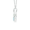 thumbnail image 2 of Angara Natural Aquamarine Infinity Pendant Necklace for Women in 14K White Gold - March Birthstone Jewelry | Aquamarine Heart Pendant Necklace, 2 of 9
