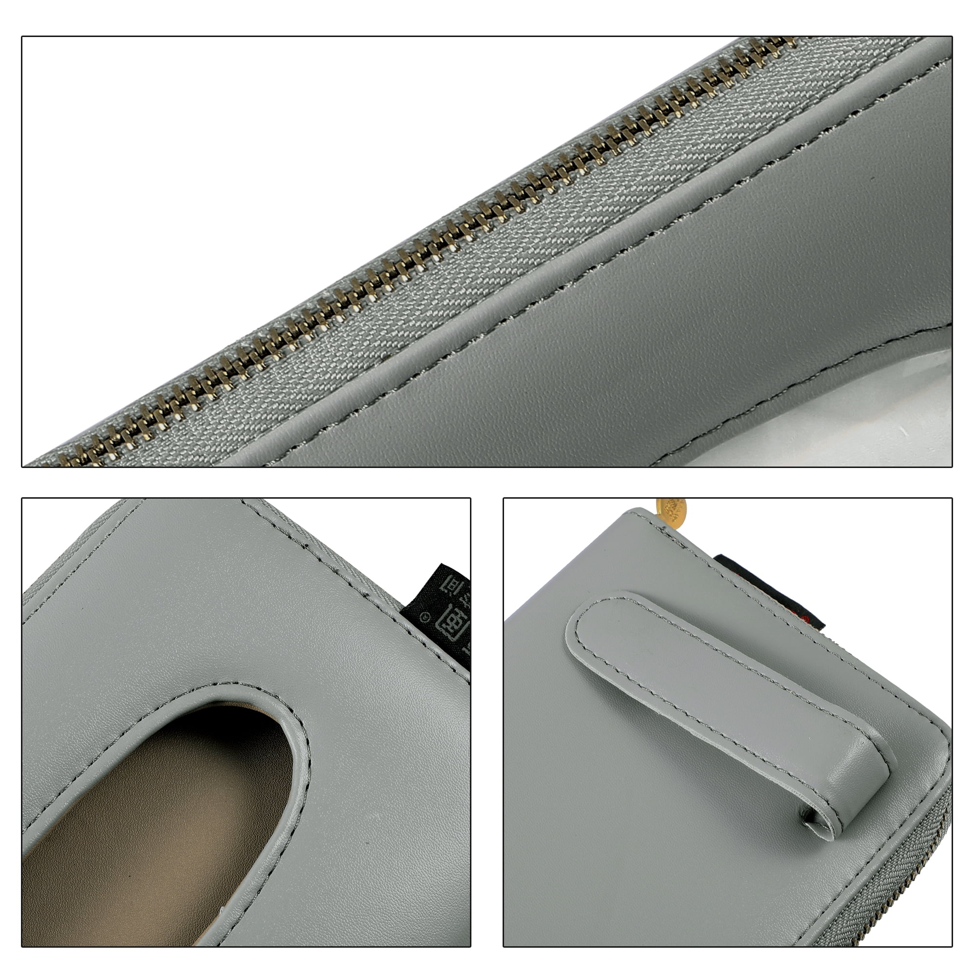 Unique Bargains Car Sun Visor Backseat Tissue Napkin Box Holder Case Gray