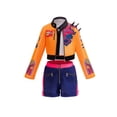 thumbnail image 2 of G'irls Pop Idol Singer Cosplay Costume 2 Piece Set Cropped Jacket and Shorts for Halloween Party, 2 of 5