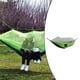 thumbnail image 5 of Hamaca de camping con red colgante para dormir, hamacas para mochileros al aire libre Verde blanco, 5 of 9