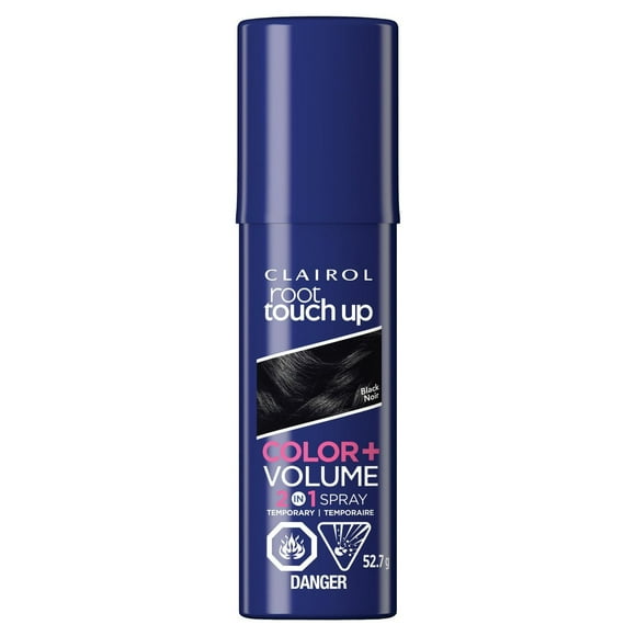 Clairol Root Touch-Up Temporary Spray 2in1: 100% gray coverage and volume boost