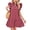 D-Red, variant on Summer Dresses for Women Ruffle Short Sleeve V Neck Drawstring Dress Loose A Line Beach Sundress