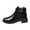 Black, variant on Chelsea Boots Women Stretch Slip on Round Toe Low Heel Ankle Booties Buckle Ankle Strap Fall Winter Casual Dress Boots