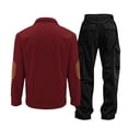 thumbnail image 3 of FNFYFH Corduroy Track Suit Men 2 Piece Casual Vintage Loose Long Sleeve Henley Shirts and Drawstring Straight Sweatpants Sets, 3 of 6
