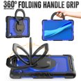thumbnail image 3 of Case for Lenovo Tab K10 10.3 inch/M10 FHD Plus 2020 2nd Gen, 360 Rotating Stand Handle Pencil Holder Shoulder Strap Heavy Duty Shockproof Cover, Dark Blue PC, 3 of 7