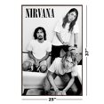 thumbnail image 3 of Nirvana - Framed Music Poster (The Guys B&W - Kurt Cobain & Dave Grohl & Krist Novoselic) (Size: 25" X 37") (Antique Copper / Gold Aluminum Frame), 3 of 6