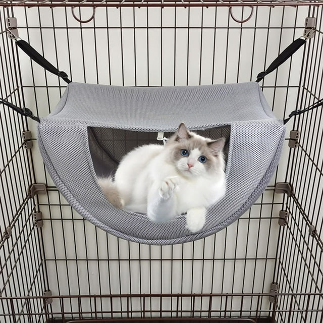 Hamaca transportadora de verano para gatos | Esterilla transpirable de malla tipo sándwich | Cama lavable a máquina para gatos en jaulas