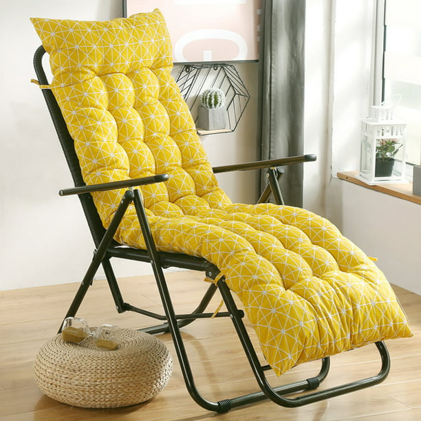 61 Modern Style Chaise Lounge Cushion, Yellow Outdoor Cushions For Rocking Chairs