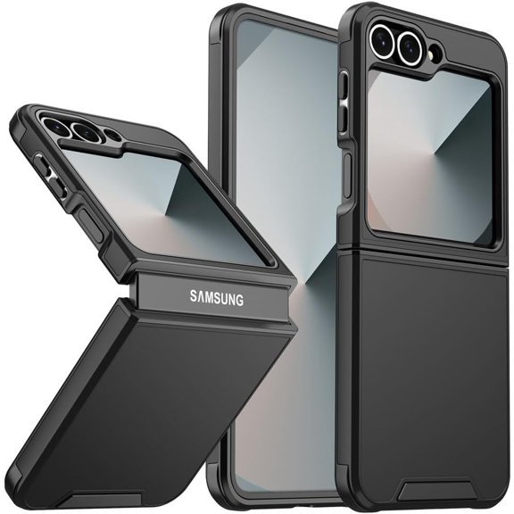 Luxury Slim Matte Protection Phone Case for Samsung Galaxy Z Flip 7 6 5 4 Wireless Charging Shockproof Cover,Black,for Samsung Galaxy Z Flip6
