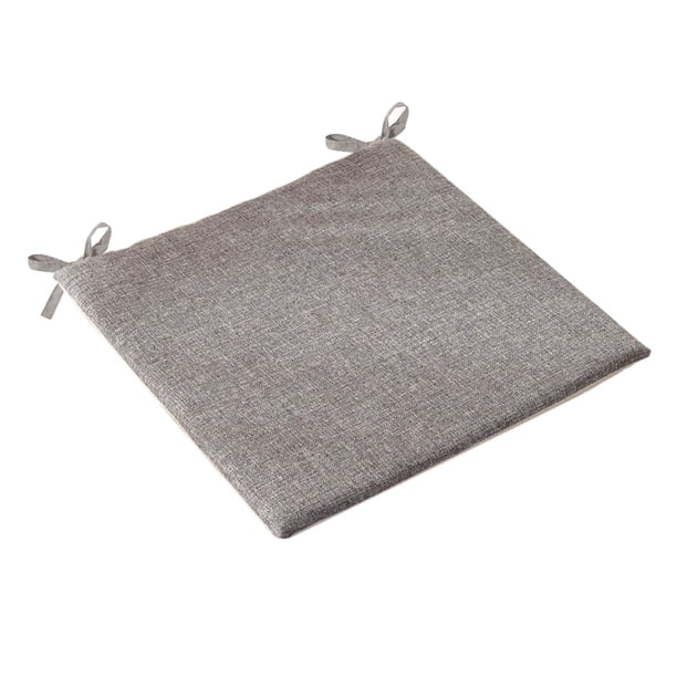 Cojín de imitación de lino para el hogar con lazo, cojín cuadrado de esponja, cojín deslizante para silla de comedor