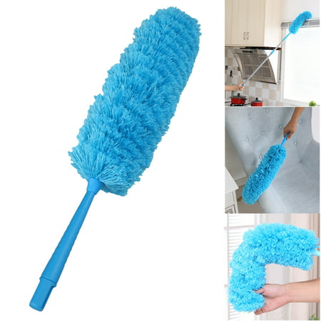 TSV Microfiber Feather Duster, Spider Web Cleaner 360° Flexible Bendable Removable Washable Head for Cars, Ceiling Fans Furniture,