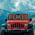 thumbnail image 3 of Uorisanigo Windshield Sun Shade Compatible with Jeep Wrangler JK JL, Aztec African Tribal Front Window Sunshade for Jeep Gladiator 2020-2025, Windshield Cover Block UV Rays and Heat, 3 of 7