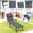 thumbnail image 4 of Patiojoy Patio Reclining Chaise Lounge Outdoor Adjustable Folding Chair W/ 7 Backrest Positions & Removable Pillow, 4 of 9