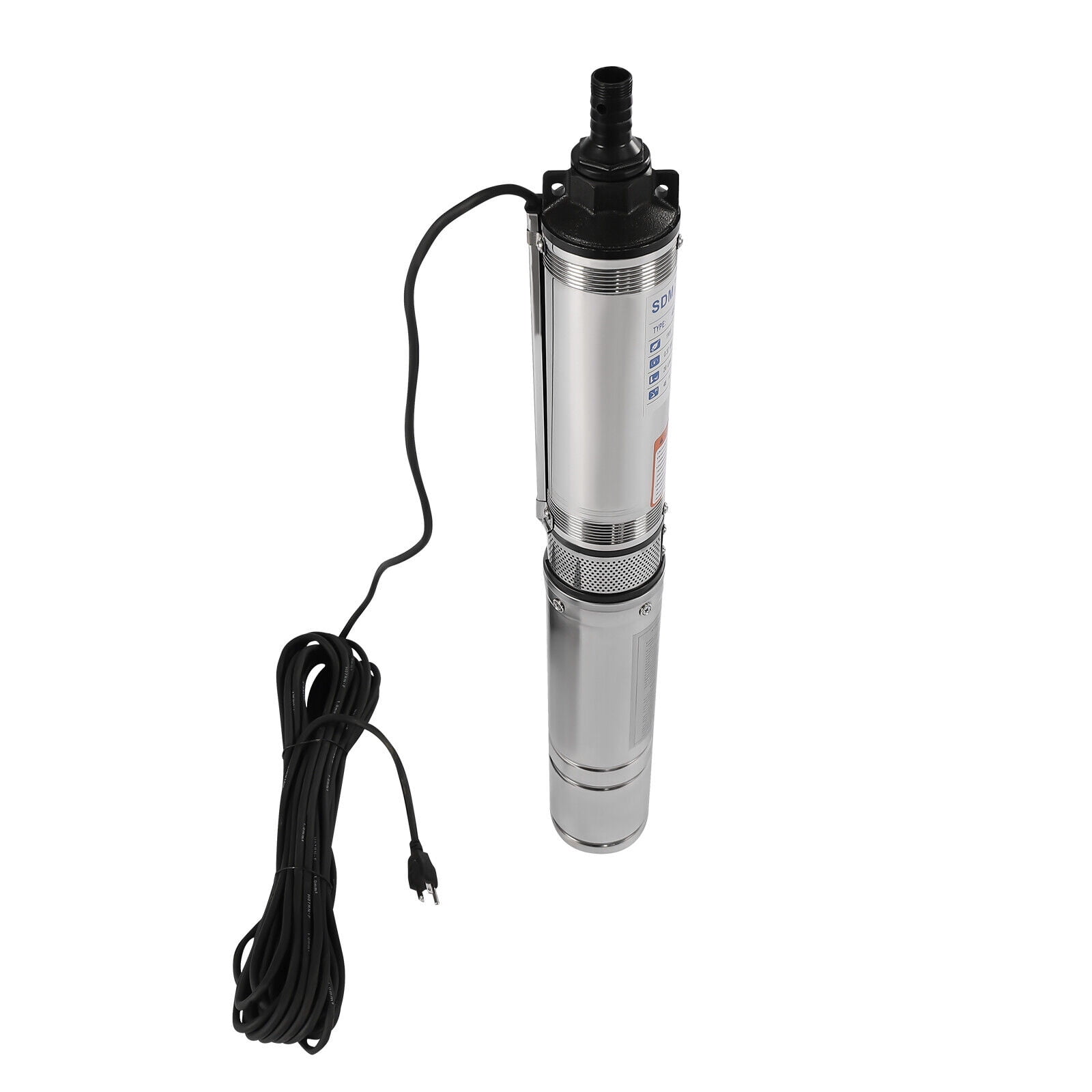 FETCOI 1/2HP Deep Well Water Pump Submersible Stainless Steel 157FT 16GPM 110V