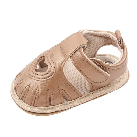 

Girls Single Shoes Hollow Out Love First Walkers Shoes Toddler Sandals Princess Shoes