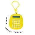 thumbnail image 3 of Lilgiuy Pocket Size Calculator Yellow Basic Calculators Silent Portable Keychain Mini Calculator 8 Digit Desktop Calculator Small Calculator for Student School Classroom Office Accounting Tools, 3 of 4
