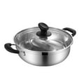 thumbnail image 1 of MIANGASTORE 1pc Household Hot Pot Holder with Transparent Lid and Handles Kitchen Accessory, 1 of 6