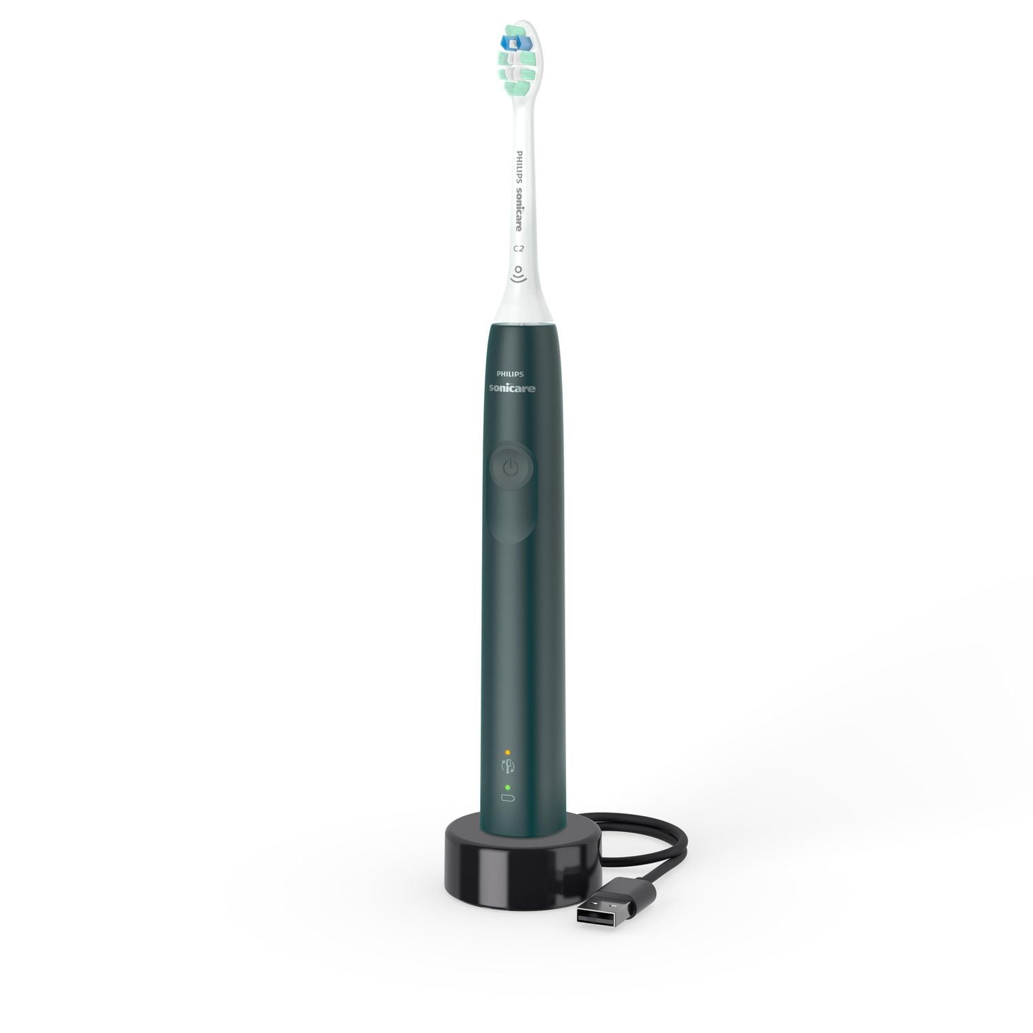 Brosse à dents électrique Philips Sonicare 4100, brosse à dents électrique rechargeable avec capteur de pression, blanc, HX3681/28