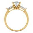 thumbnail image 4 of Three-Stone Engagement Ring for Women - 2ct Moissanite in 14K Yellow Gold Promise Ring, 4 of 6