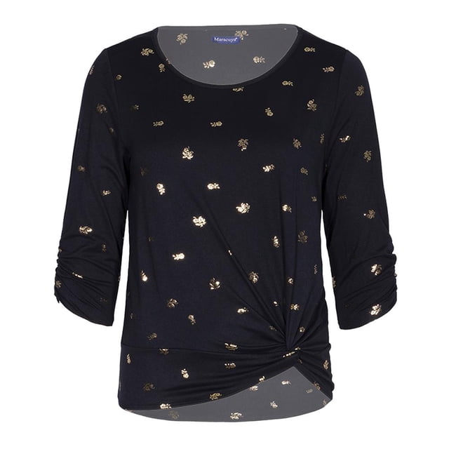 Blusa Maracuyá 76575 TallaM Azul Manga al codo