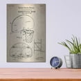 thumbnail image 4 of Luxe Metal Art 'Basketball Hoop Blueprint Patent Parchment' Metal Wall Art, 12"x16", 4 of 9